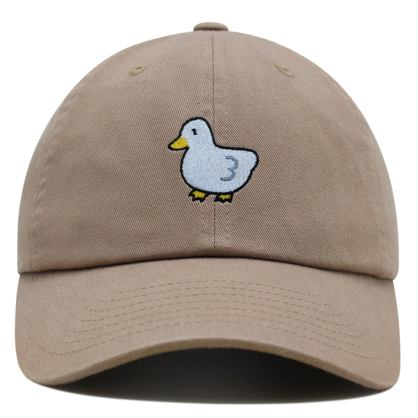 Hand Drawn Duck Premium Dad Hat Embroidered Cotton Baseball Cap