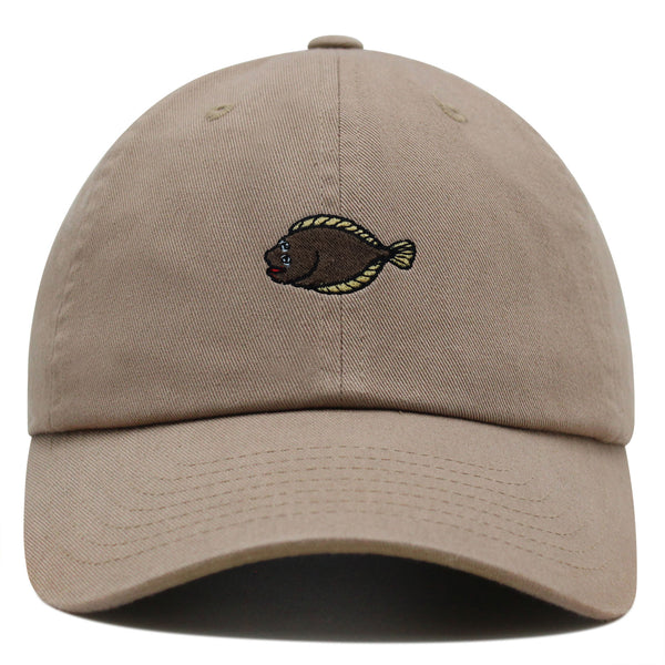Halibut  Premium Dad Hat Embroidered Cotton Baseball Cap Flatfish Fishing
