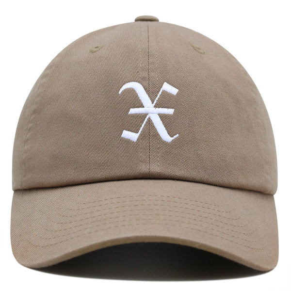 Old English Letter X Premium Dad Hat Embroidered Cotton Baseball Cap English Alphabet