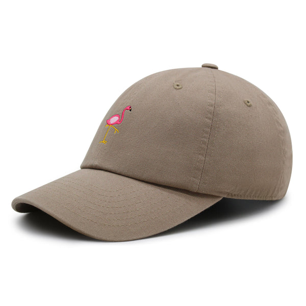 Flamingo Premium Dad Hat Embroidered Baseball Cap Bird Pink