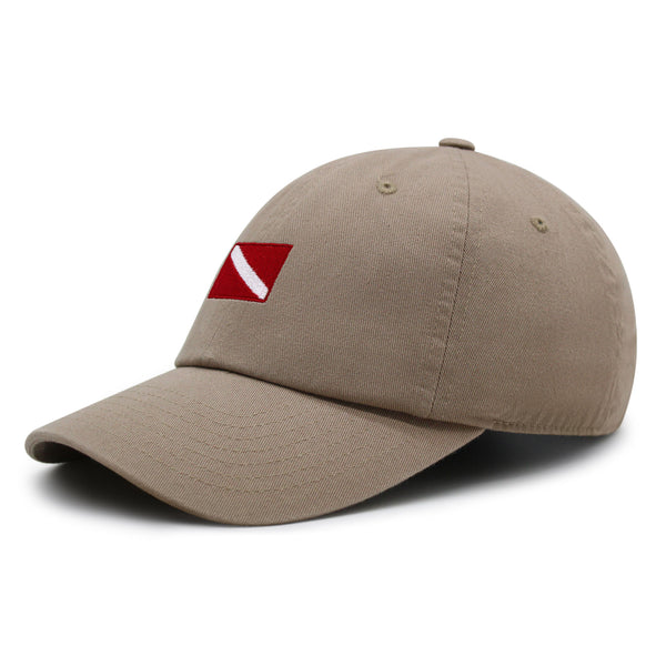 Diving Flag Premium Dad Hat Embroidered Baseball Cap Flag Symbol