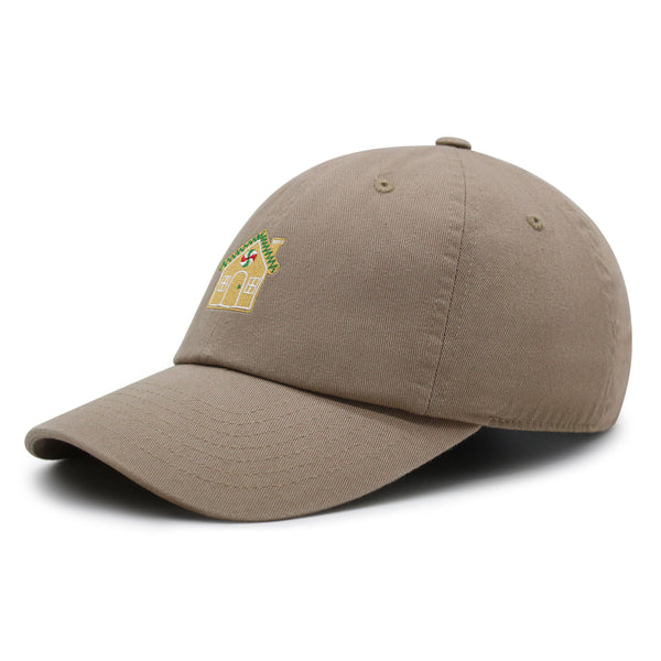 Gingerbread House  Premium Dad Hat Embroidered Baseball Cap Holiday