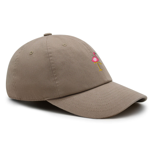 Flamingo Premium Dad Hat Embroidered Baseball Cap Bird Pink