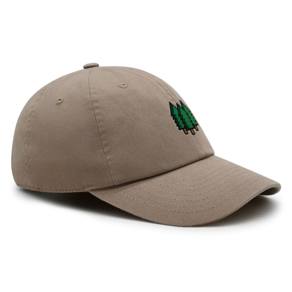 Trees Premium Dad Hat Embroidered Baseball Cap Forest Hiking