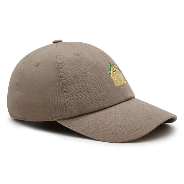 Gingerbread House  Premium Dad Hat Embroidered Baseball Cap Holiday