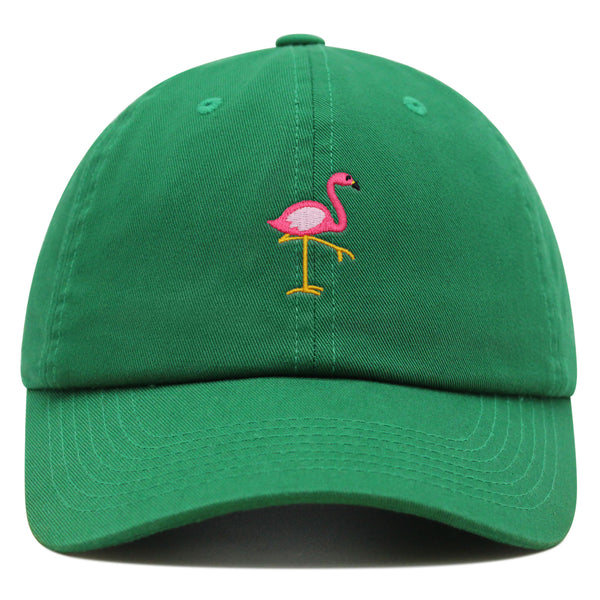 Flamingo Premium Dad Hat Embroidered Baseball Cap Bird Pink