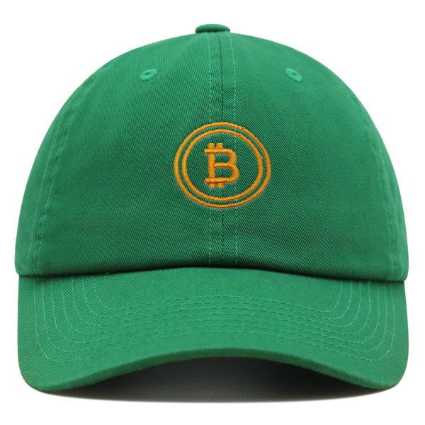 Bitcoin Premium Dad Hat Embroidered Baseball Cap Cryptocurrency