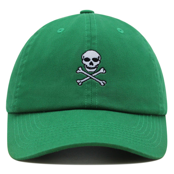 Pirate Skull Premium Dad Hat Embroidered Baseball Cap Scary Grunge