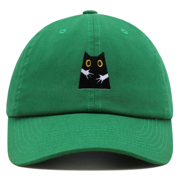 Hugs Premium Dad Hat Embroidered Baseball Cap Black Cat Mom