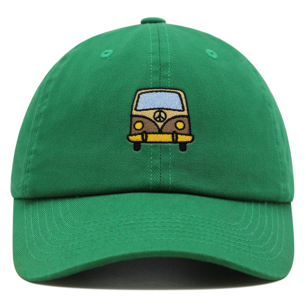 Hippie Van Premium Dad Hat Embroidered Baseball Cap RV VW