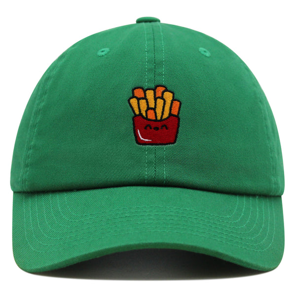 Smiling French Fries Premium Dad Hat Embroidered Baseball Cap Chips Fast Food