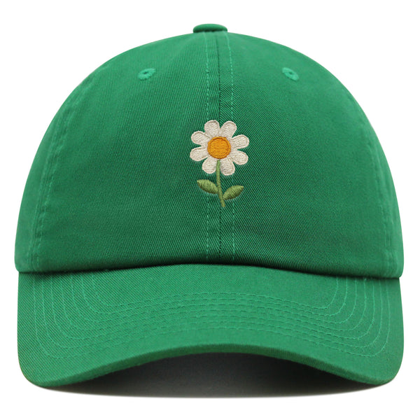 Chamomile Flower Premium Dad Hat Embroidered Baseball Cap Floral