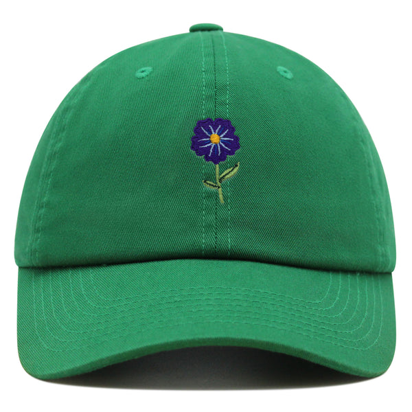 Flower Premium Dad Hat Embroidered Baseball Cap Floral Purple