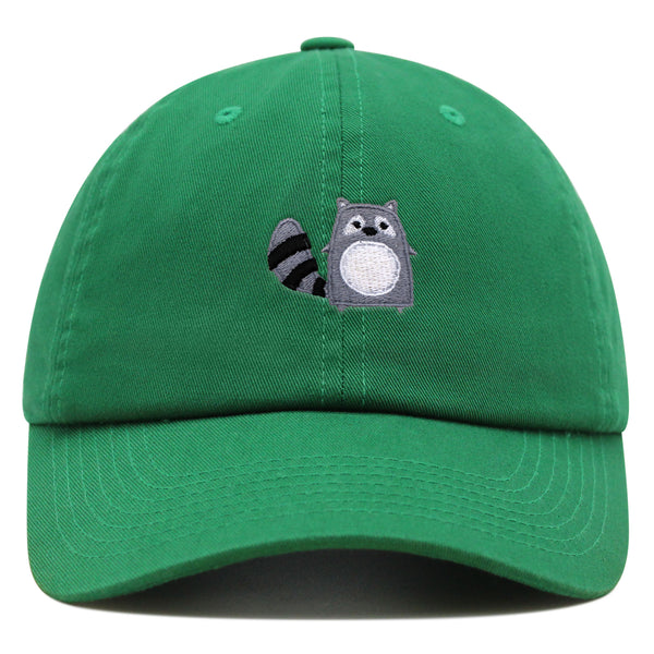 Racoon Premium Dad Hat Embroidered Baseball Cap Cute Zoo