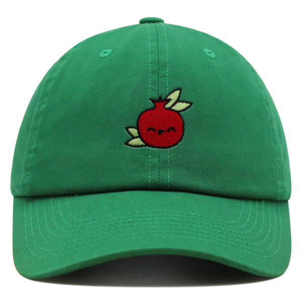 Pomegranate Premium Dad Hat Embroidered Baseball Cap Vegan Fruit Garnet