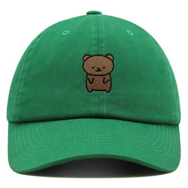 Bear Premium Dad Hat Embroidered Baseball Cap Teddy Bear Brown