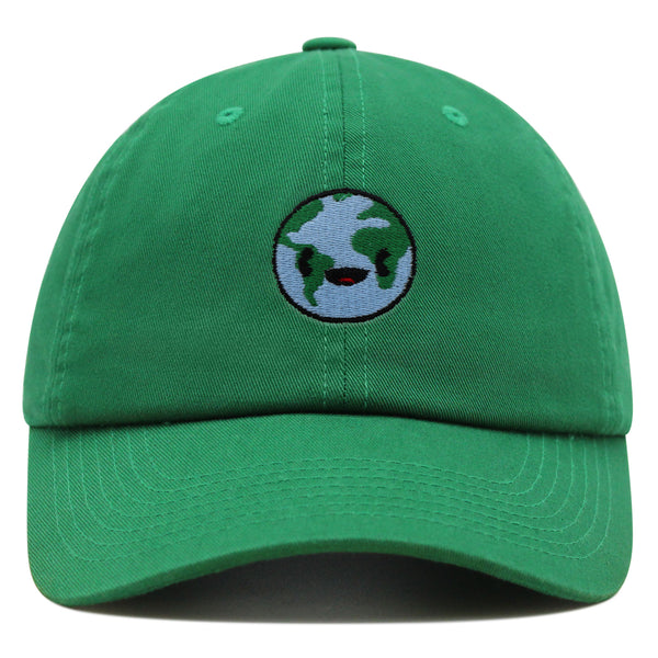 Happy Earth Premium Dad Hat Embroidered Baseball Cap Earth Environment