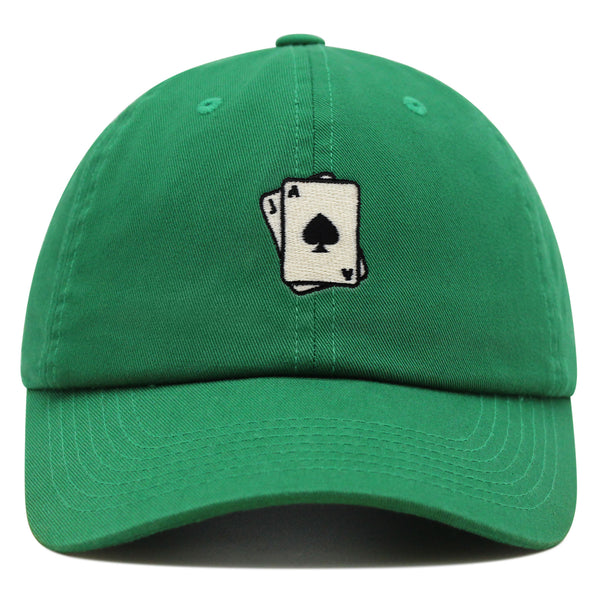 Blackjack Premium Dad Hat Embroidered Baseball Cap Card Casino Las Vegas