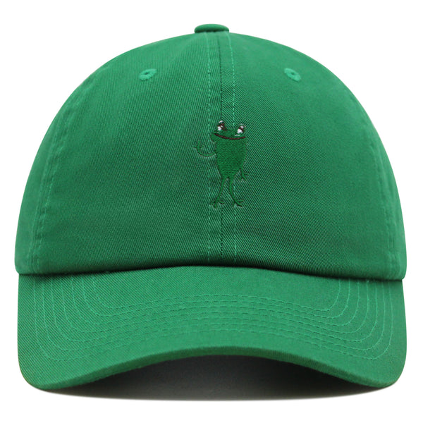 Frog Hi! Premium Dad Hat Embroidered Baseball Cap Cute