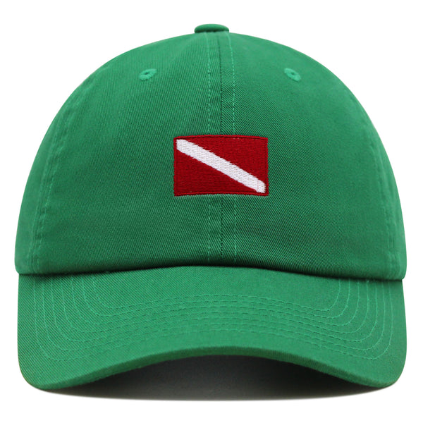 Diving Flag Premium Dad Hat Embroidered Baseball Cap Flag Symbol