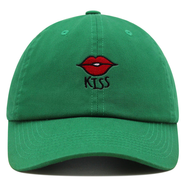 Kiss Lips Premium Dad Hat Embroidered Baseball Cap Love Red