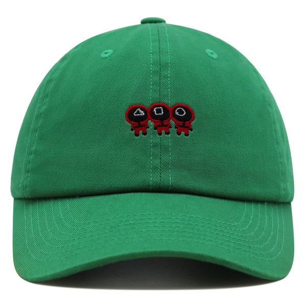 Squid Character Premium Dad Hat Embroidered Baseball Cap Game Red Uniform