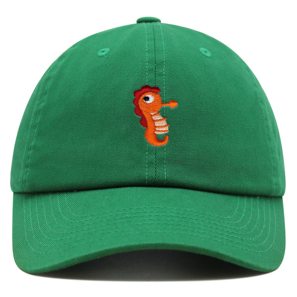 Sea Horse Premium Dad Hat Embroidered Baseball Cap Ocean Fish