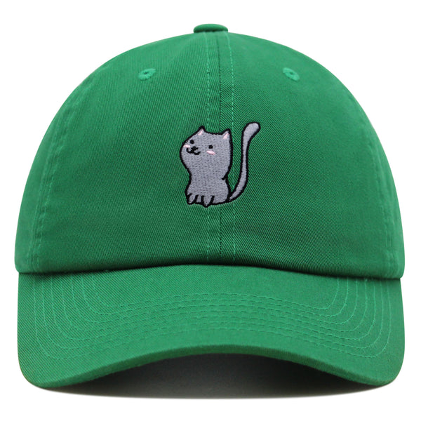 Meow Premium Dad Hat Embroidered Baseball Cap Cat Kitty