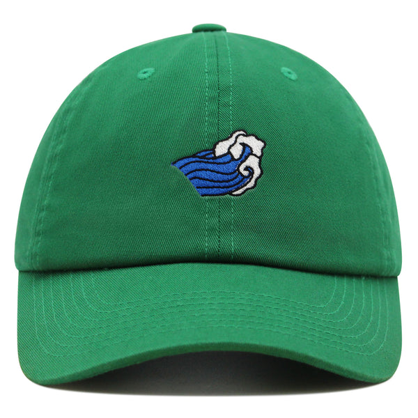 Wave Premium Dad Hat Embroidered Baseball Cap Ocean Surfing