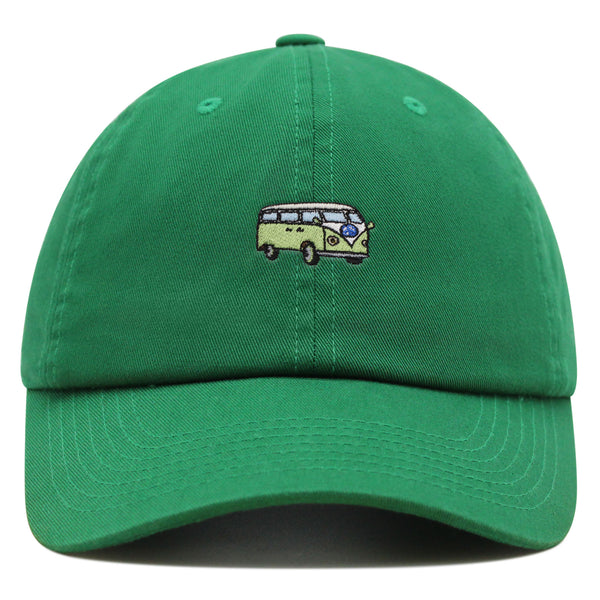 Hippie Bus Premium Dad Hat Embroidered Baseball Cap Surfing RV