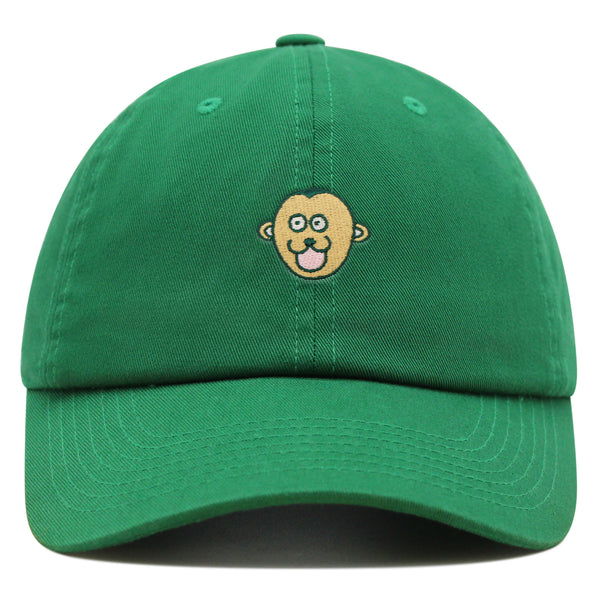 Monkey Face Premium Dad Hat Embroidered Baseball Cap Zoo Animal