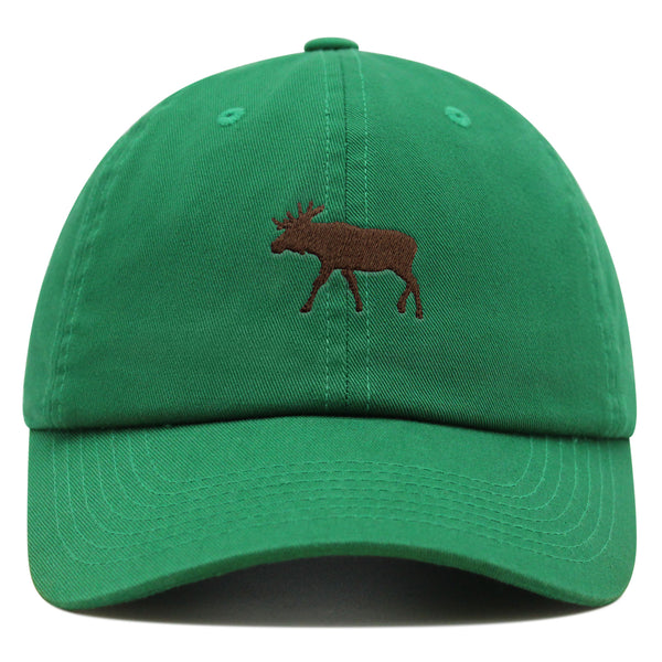 Moose Premium Dad Hat Embroidered Baseball Cap Elk Hunting