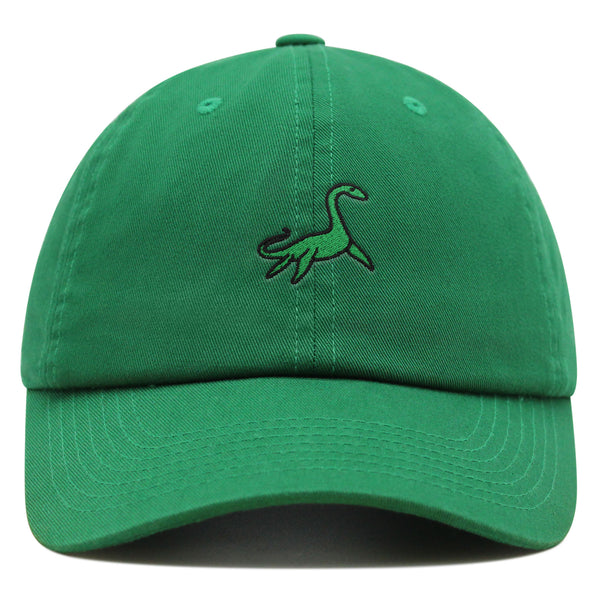 Elasmosaurus Dinosaur  Premium Dad Hat Embroidered Baseball Cap Green