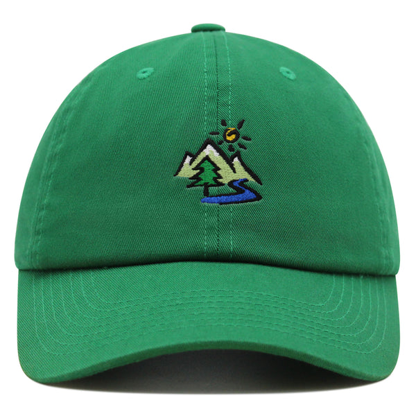 Mountain Premium Dad Hat Embroidered Baseball Cap Image