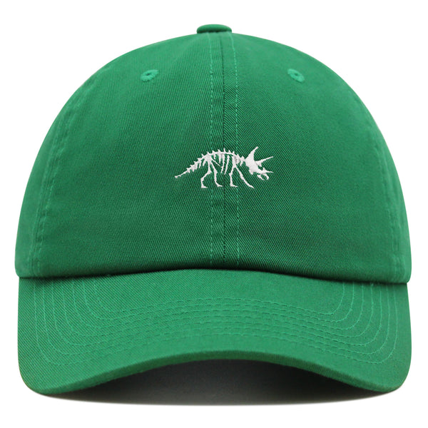 Dinosaur Fossil Skeleton Premium Dad Hat Embroidered Baseball Cap Skull