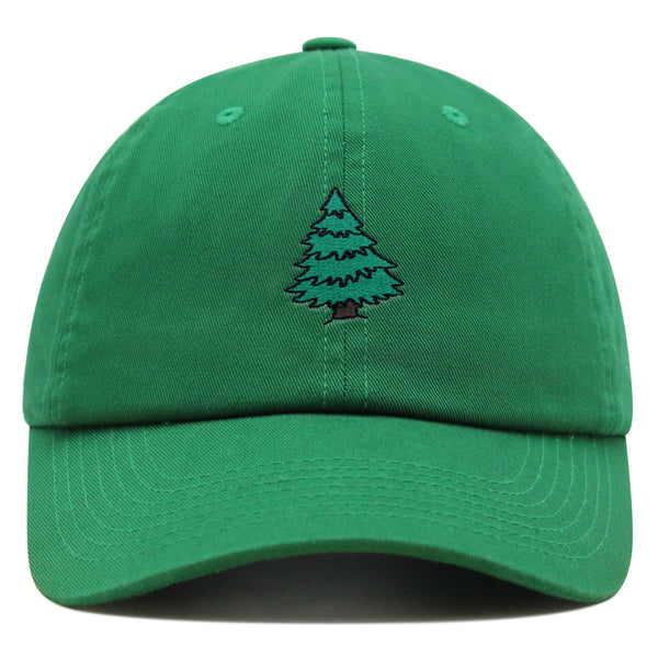 Pine Tree Premium Dad Hat Embroidered Baseball Cap Forest Camping