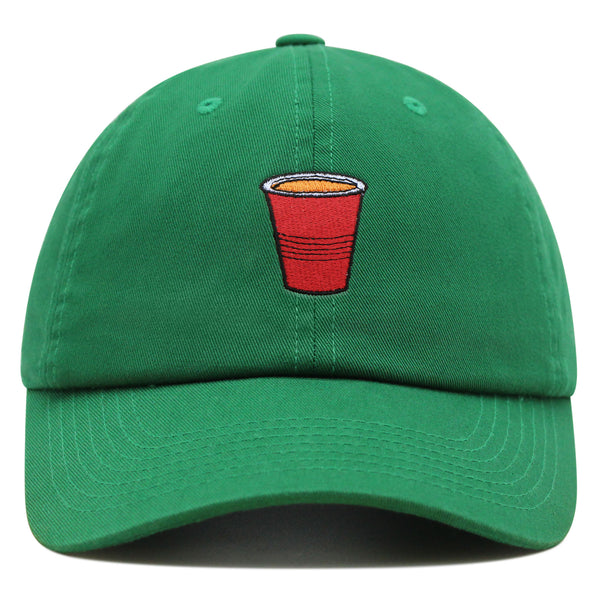 Red Beer Cup Premium Dad Hat Embroidered Baseball Cap Ping Pong Cup