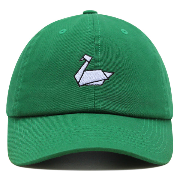 Paper Swan Premium Dad Hat Embroidered Baseball Cap Origami