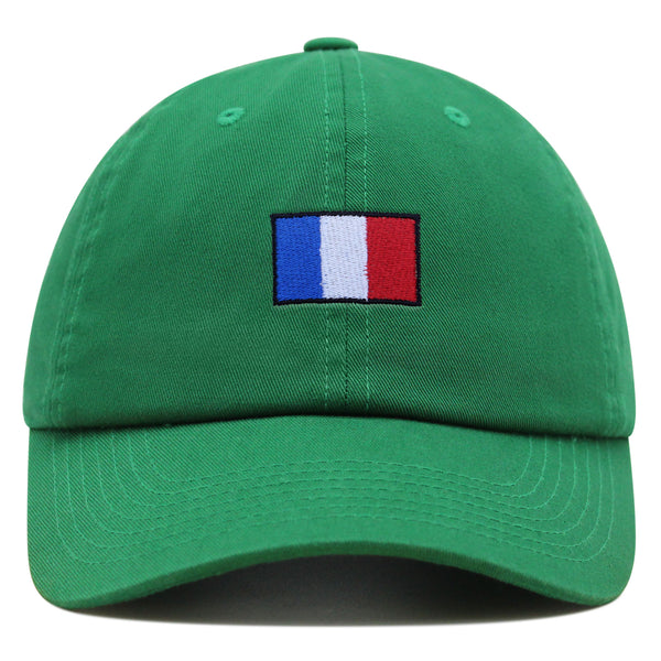 France Flag Premium Dad Hat Embroidered Cotton Baseball Cap Soccer