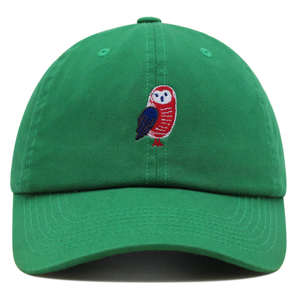 American Owl Premium Dad Hat Embroidered Cotton Baseball Cap Cute Bird