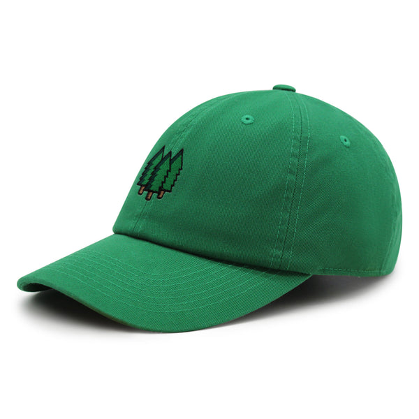 Trees Premium Dad Hat Embroidered Baseball Cap Forest Hiking