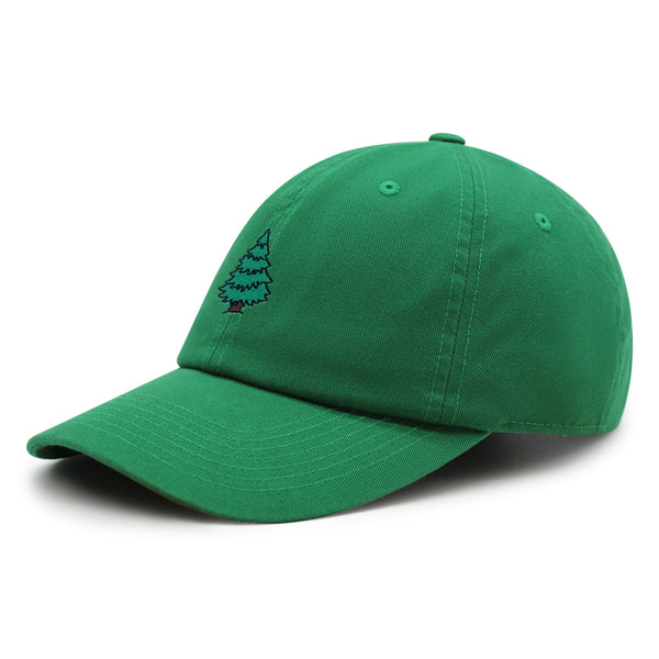 Pine Tree Premium Dad Hat Embroidered Baseball Cap Forest Camping