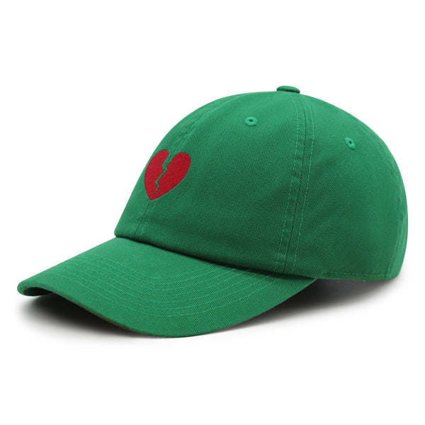 Broken Heart Premium Dad Hat Embroidered Cotton Baseball Cap Symbol Logo