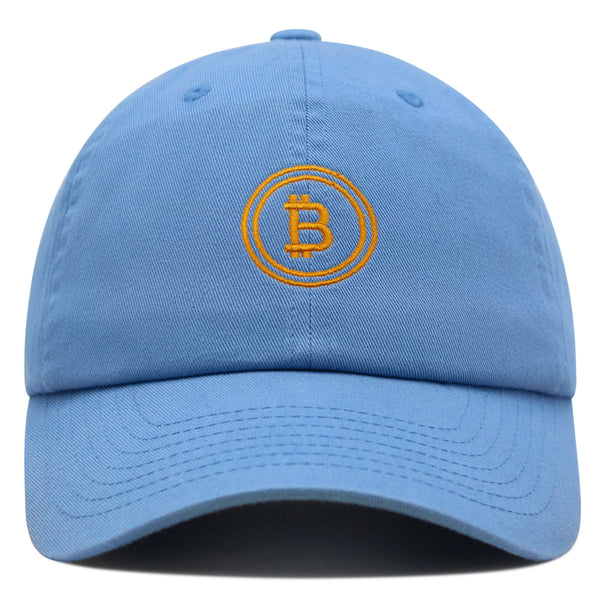 Bitcoin Premium Dad Hat Embroidered Baseball Cap Cryptocurrency