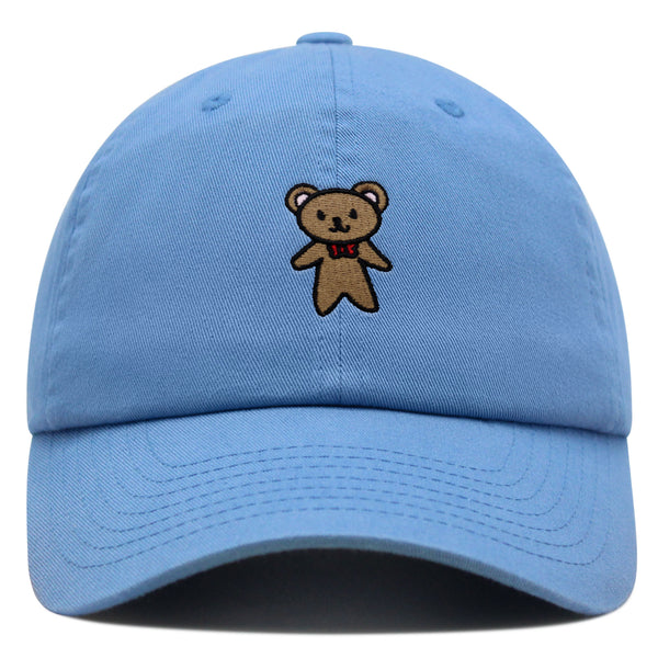 Teddy Bear Premium Dad Hat Embroidered Baseball Cap Ribbon Brown