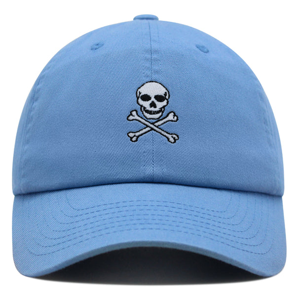 Pirate Skull Premium Dad Hat Embroidered Baseball Cap Scary Grunge