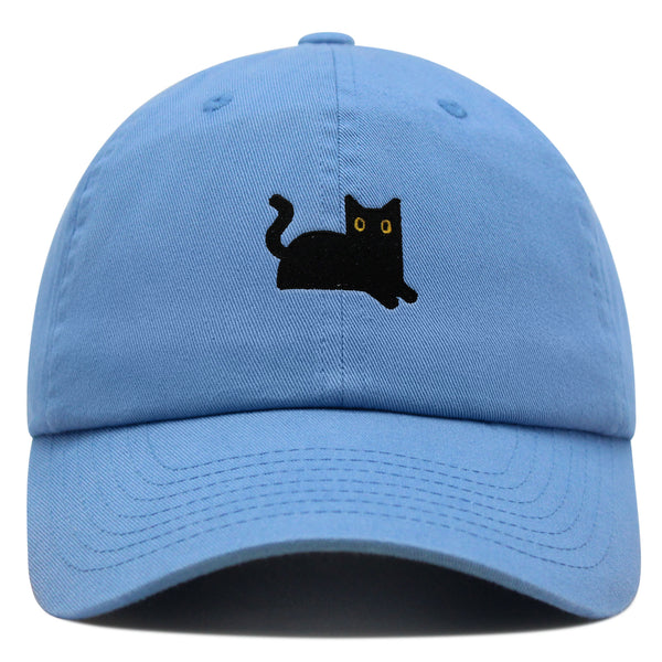 Black Cat Premium Dad Hat Embroidered Baseball Cap Cat Mom