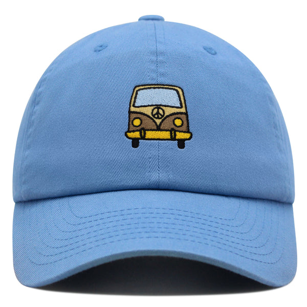 Hippie Van Premium Dad Hat Embroidered Baseball Cap RV VW