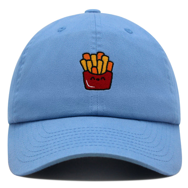 Smiling French Fries Premium Dad Hat Embroidered Baseball Cap Chips Fast Food