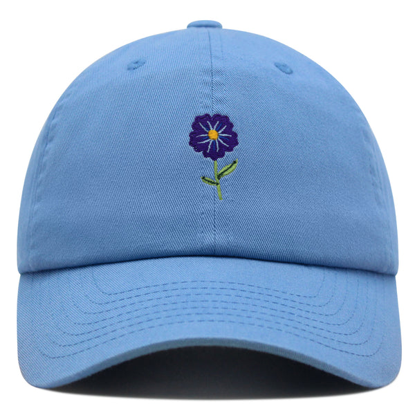 Flower Premium Dad Hat Embroidered Baseball Cap Floral Purple